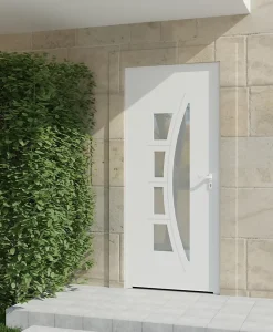 Porte d'entrée alu blanc Rylie H.215 x l.90 cm poussant gauche