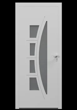 Porte d'entrée alu blanc Rylie H.215 x l.90 cm poussant gauche