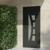 Porte d'entrée alu gris Rylie H.215 x l.90 cm poussant droit