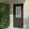 Porte d'entrée alu gris Sestri H.215 x l.90 cm poussant droit