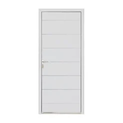 Porte d'entrée aluminium Alexandra blanc 80 x h.215 cm poussant gauche