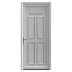 Porte d'entrée FORTIA pvc blanc RAL 9003 Lorne 97 x h.219 cm poussant droit