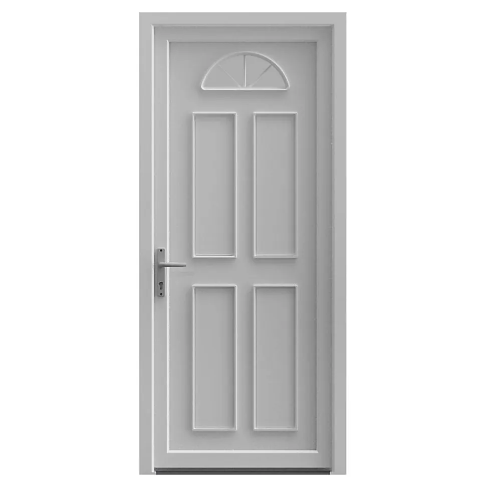 Porte d'entrée FORTIA pvc blanc RAL 9003 Lorne 97 x h.219 cm poussant droit