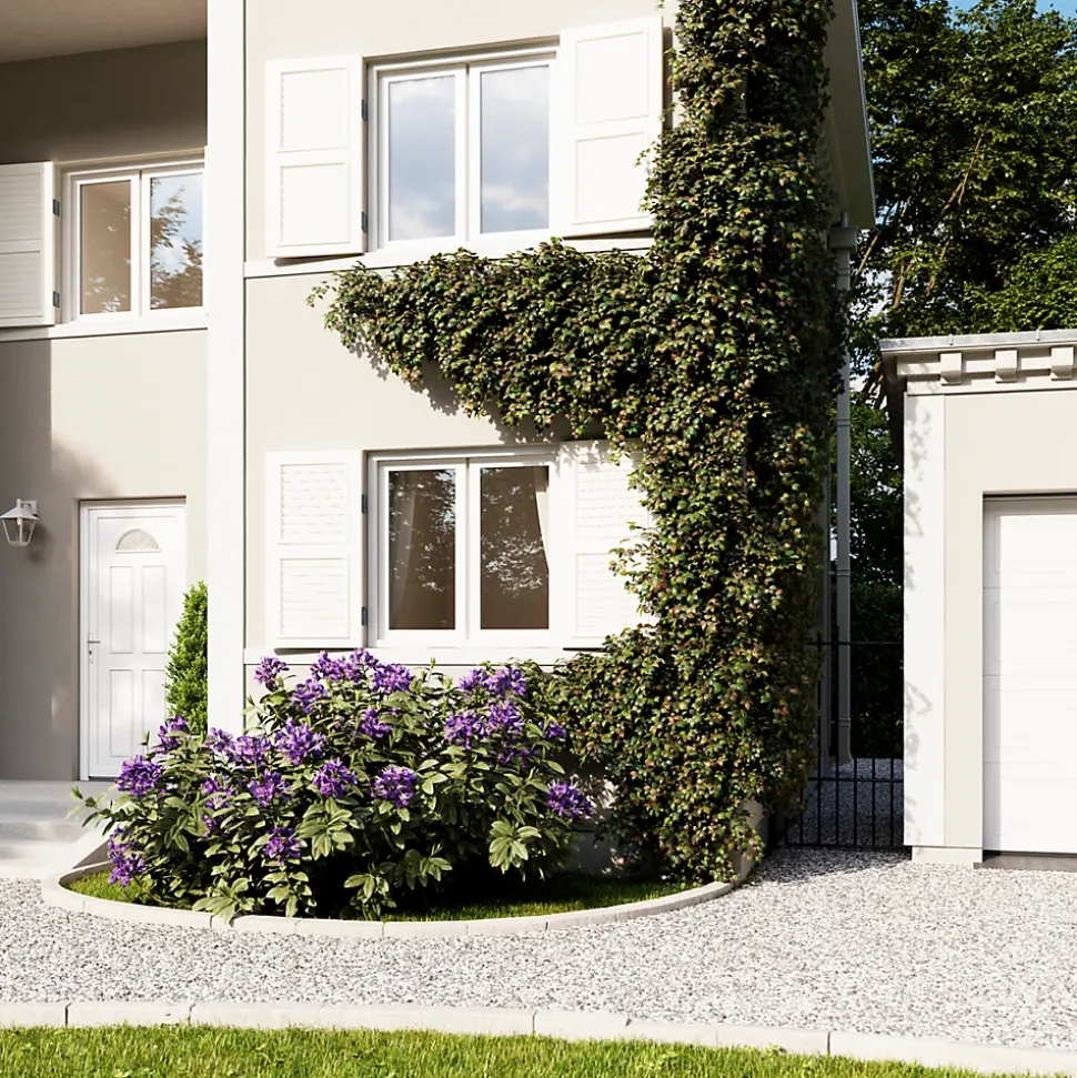 Porte d'entrée FORTIA pvc blanc RAL 9003 Lorne 97 x h.219 cm poussant droit