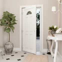 Porte d'entrée FORTIA pvc blanc RAL 9003 Lorne 97 x h.219 cm poussant droit