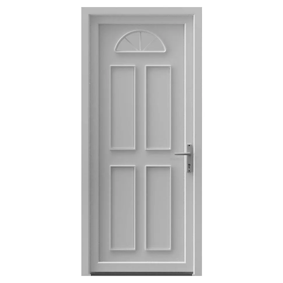 Porte d'entrée FORTIA pvc blanc RAL 9003 Lorne 97 x h.219 cm poussant gauche