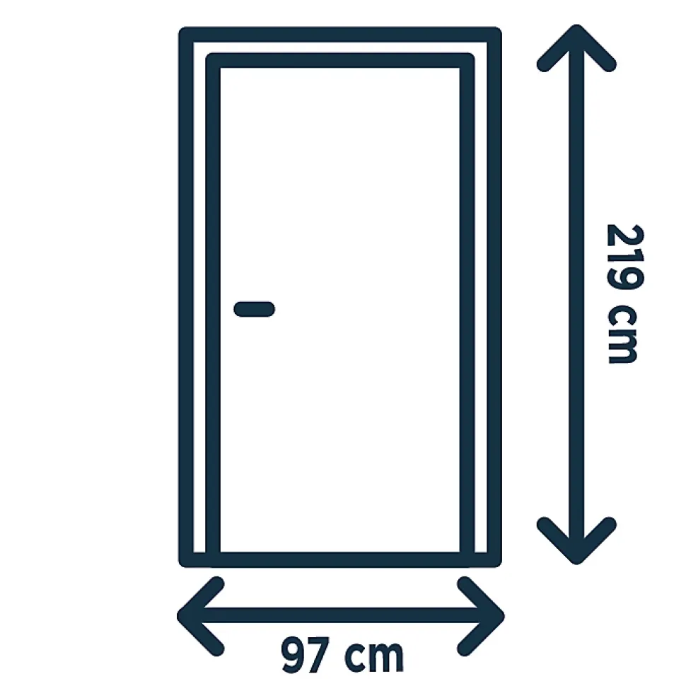 Porte d'entrée FORTIA pvc blanc RAL 9003 Lorne 97 x h.219 cm poussant gauche