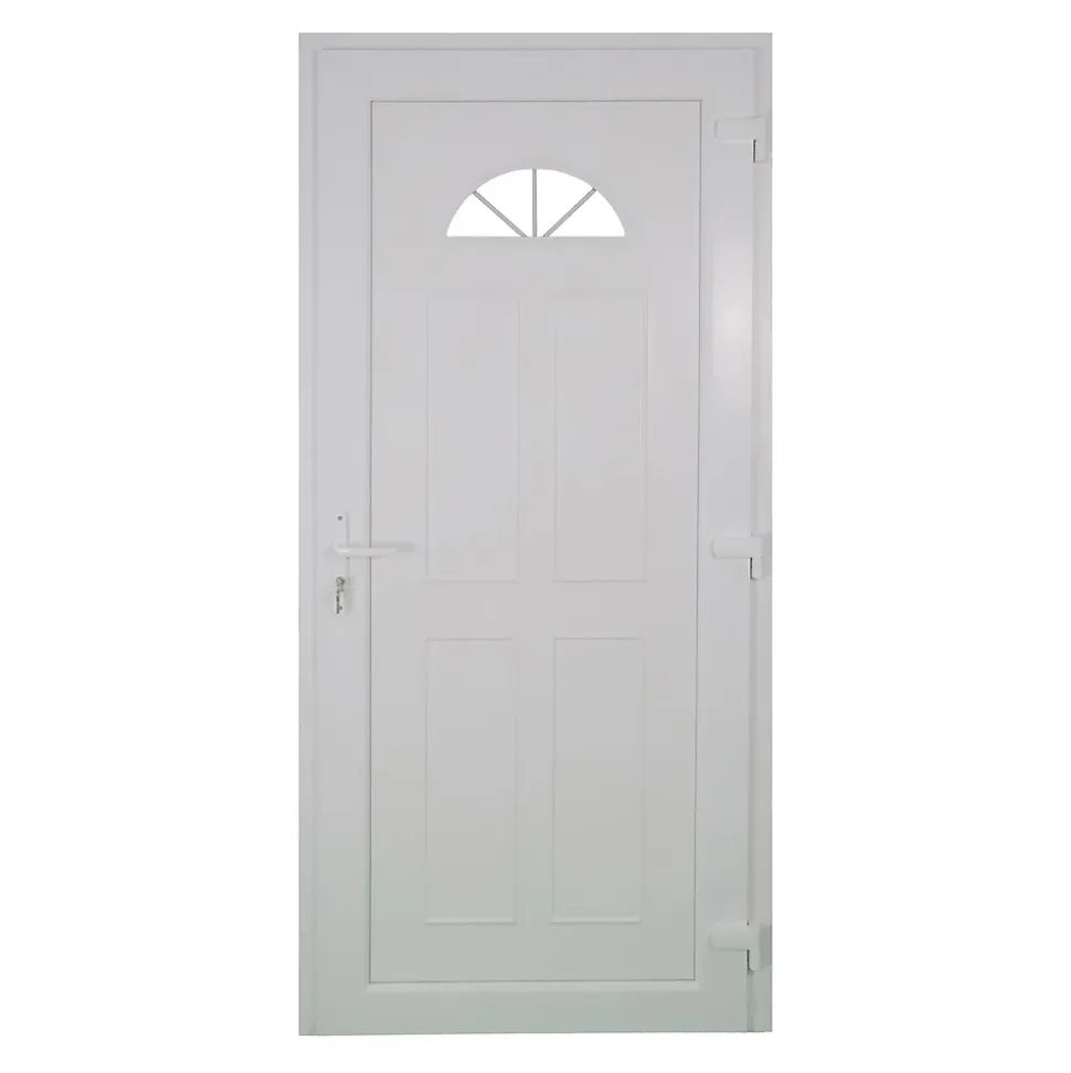Porte d'entrée FORTIA pvc blanc RAL 9003 Lorne 97 x h.219 cm poussant gauche