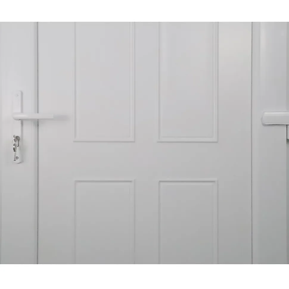 Porte d'entrée FORTIA pvc blanc RAL 9003 Lorne 97 x h.219 cm poussant gauche