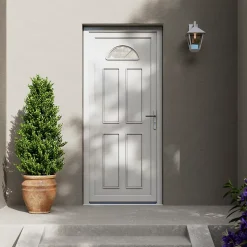 Porte d'entrée FORTIA pvc blanc RAL 9003 Lorne 87 x h.219 cm poussant gauche