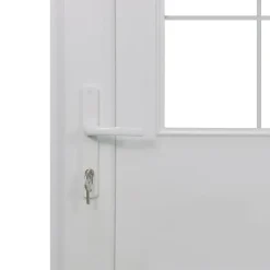 Porte d'entrée FORTIA pvc blanc RAL 9003 Mindil 97 x h.219 cm poussant gauche