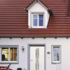 Porte d'entrée Hörmann acier galvanisé l.90 x h.215 cm poussant droit THP700B blanc ral 9016