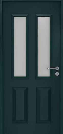 Porte d'entrée Hörmann acier galvanisé l.90 x h.215 cm poussant gauche THP410S gris anthracite ral 7016