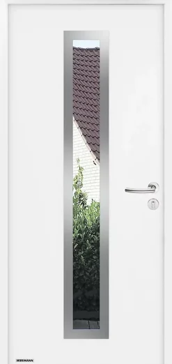 Porte d'entrée Hörmann acier galvanisé l.90 x h.215 cm poussant gauche THP700N blanc ral 9016