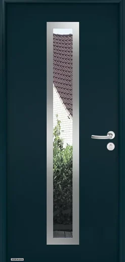 Porte d'entrée Hörmann acier galvanisé l.90 x h.215 cm poussant gauche THP700N gris anthracite ral 7016
