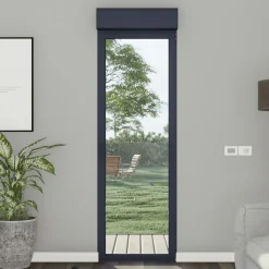 Porte fenêtre alu 1 vantail + volet roulant électrique GoodHome gris - l.80 x h.215 cm, tirant gauche