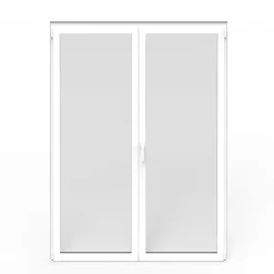 Porte fenêtre alu 2 vantaux GoodHome blanc - l.120 x h.215 cm, tirant droit