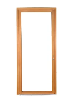 Porte fenêtre bois 1 vantail GoodHome - l.80 x h.205 cm, tirant droit