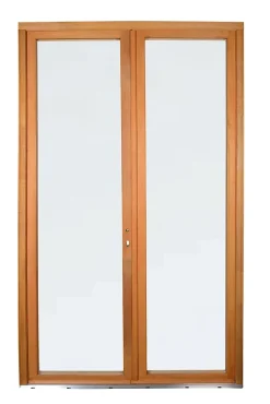 Porte fenêtre bois 2 vantaux l.140 x H.215 cm tirant droit GoodHome