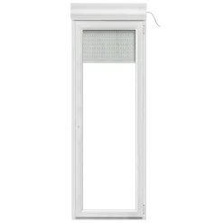 Porte fenêtre PVC 1 vantail tirant + volet roulant électrique GoodHome blanc - l.80 x h.215 cm, tirant droit
