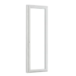 Porte fenêtre PVC 1 vantail tirant GoodHome blanc - l.80 x h.215 cm, tirant droit