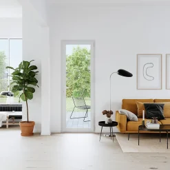 Porte fenêtre PVC 1 vantail tirant GoodHome blanc - l.80 x h.205 cm
