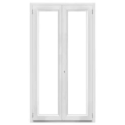 Porte fenêtre PVC 2 vantaux GoodHome blanc - l.120 x h.215 cm, tirant droit