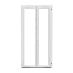 Porte fenêtre PVC 2 vantaux GoodHome blanc - 100 x h.205 cm, tirant droit