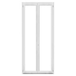 Porte fenêtre PVC 2 vantaux GoodHome blanc - 100 x h.215 cm, tirant droit