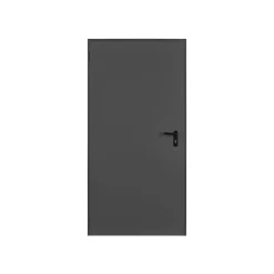 Porte Métallique Industrielle De Service Isolée Réversible L1000 H2050 RAL7016 En Applique
