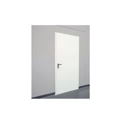 Porte Métallique Industrielle De Service Isolée Réversible L800 H2150 RAL9010 En Applique