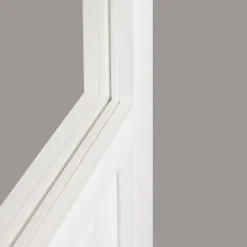 Porte seule 3 carreaux vitrés transparents, coloris blanc H.204 x l.83cm
