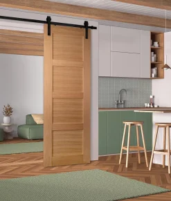 Porte seule 4 Panneaux CETUS bois chêne européen 2040 x 730