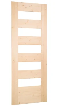 Porte seule 5 Vitrages HORIZON bois épicéa 2040 x 930