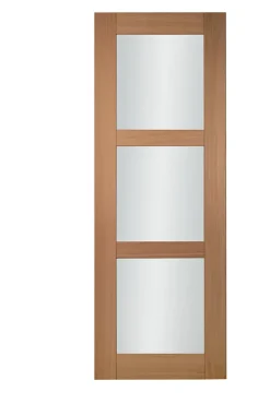 Porte seule 3 Vitrages URSA bois chêne européen 2040 x 730