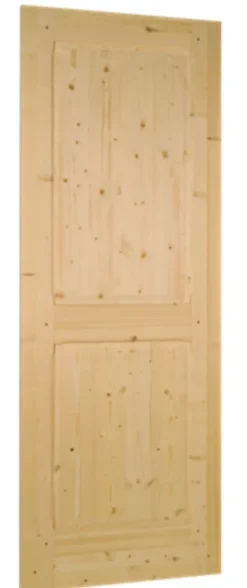 Porte seule bois épicéa ANDROMEDA 2 panneaux 930