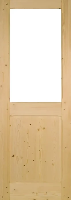 Porte seule bois épicéa ANDROMEDA 1 vitrage 930