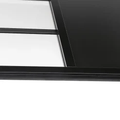 Porte seule en aluminium 3 carreaux vitrés transparents, coloris noir H.204 x l.73cm