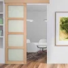 Porte seule NOVA2 4 Vitrages bois hêtre 2040 x 630