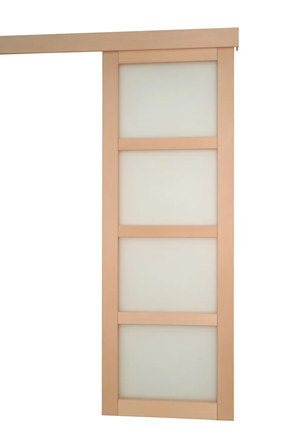 Porte seule NOVA2 4 Vitrages bois hêtre 2040 x 630