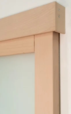 Porte seule NOVA2 4 Vitrages bois hêtre 2040 x 630
