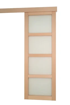 Porte seule NOVA2 4 Vitrages bois hêtre 2040 x 730