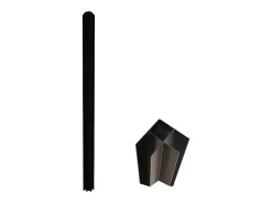 Poteau d'angle pour verrière atelier en aluminium thermolaqué 130 cm noir - BAYVIEW