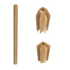 Poteau d'angle pour verrière atelier en aluminium thermolaqué 130 cm naturel clair - BAYVIEW