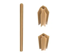 Poteau d'angle pour verrière atelier en aluminium thermolaqué 130 cm naturel clair - BAYVIEW