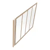 Poteau de terminaison pour verrière en aluminium thermolaqué - H130 cm - Naturel clair - BAYVIEW