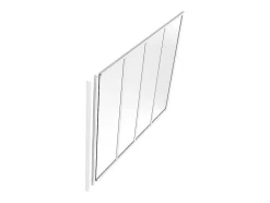 Poteau de terminaison pour verrière en aluminium thermolaqué - H105 cm - Blanc - BAYVIEW