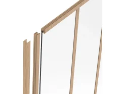 Poteau de terminaison pour verrière en aluminium thermolaqué - H105 cm - Naturel clair - BAYVIEW