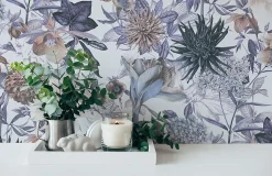 Profhome 381751-GU Papier peint floral lisse mat 5,33 m2