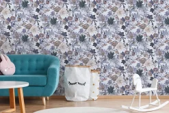 Profhome 381751-GU Papier peint floral lisse mat 5,33 m2